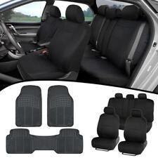 Black Car Seat Covers 6040 Benchheavy Duty Floor Mats Combofull Interior Set