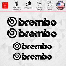 Car Wheels Brake Caliper Brembo Racing Sticker Decal Logo Decoration Sport Black