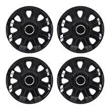 Universal 15black Lacquer Wheel Covers Snap On Hub Caps Fit For R15 Auto Pickup