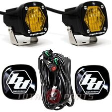Baja Designs S1 Led Lights Pair Amber Wide Cornering Rock Guards Wire Harness