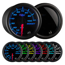 52mm Glowshift Tinted 7 Color 100 Psi Boost Gauge Kit