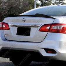 For 13-19 Nissan Sentra V-style Pearl Black Rear Trunk Lid Spoiler Wing W-power