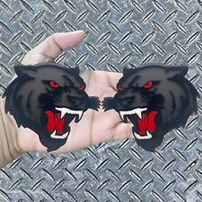 Panther Red Eye Emblem Badge Set Of 2 Custom For Car Or Truck New White Teeth