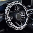 Leopard Print Fluffy Warm Car Steering Wheel Cover Plush Fuzzy Universal Girl