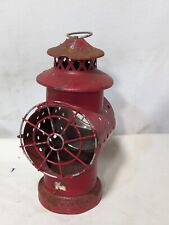 Vintage Decorative Hanging Red Signal Lamp - Rusty 10.5 Tall X 4 Wide