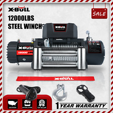 X-bull Electric Winch 12000lb Wsteel Cable Trailer Towing For Truck Suv 4wd