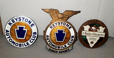 3-vintage Car Enamel Hood-sign-radiator-club Badges-emblem Keystone-1930-40