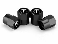 4x Black Hex Metal Alloy Tire Air Valve Stem Cap Fits Most Tesla Cars Suvs