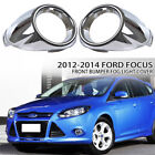 For 2012 2013 2014 Ford Focus Front Fog Light Lamp Cover Chrome Ring Trim 2pcs