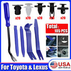 For Toyota Lexus Car Trim Removal Tool Bumper Push Fasteners Rivets Clips Kit