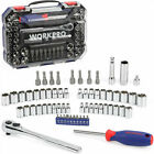 Workpro Socket Set 63 Pcs 1438 Drive Quick-release Ratchet Metric And Sae