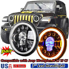 Pair Round Led Headlight For Jeep Wrangler Jk Tj Lj Cj Hummber H1 H2 Hilo Us
