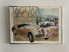 Rare Vintage Jaguar Xk 120 Painting