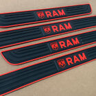 For Dodge Ram 4pcs Red Rubber Car Door Scuff Sill Cover Panel Step Protectors