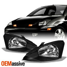 Fit 2000 2001 2002 2003 2004 Ford Focus Black Headlights Leftright Light Lamps