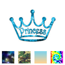 Princess Crown Tiara - Vinyl Decal Sticker - Multiple Patterns Sizes - Ebn2326