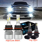 For 2003 2004 05 Dodge Ram 1500 2500 3500 4x 6000k Led Headlightfog Light Bulbs