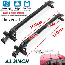 Car Top Roof Rack Cross Bar 43.3 Luggage Carrier Aluminum With Lock Universal