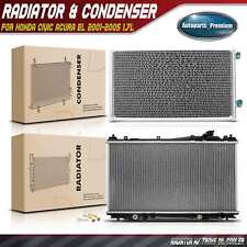 Radiator Ac Condenser Cooling Kit For Honda Civic Acura El 2001-2005 L4 1.7l