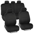 Universal Car Seat Covers W Split Bench Zippers For Auto Suv Van Truck - Black