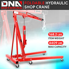 2 Ton Foldable Hydraulic Engine Hoist Shop Crane Cherry Picker W Swivel Casters