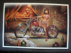 Out Of Print Signed Keith Weesner Poster Vtg Rigid Harley Panhead Chopper Biker