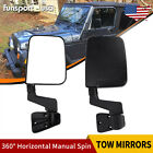 Towing Mirrors Pair Set For 1987-2002 Jeep Wrangler Manual Passenger Driver Side