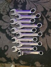 Snap-on Usa 10pc 12pt Metric Stubby Offset Chrome Combination Wrench Set 10-19mm