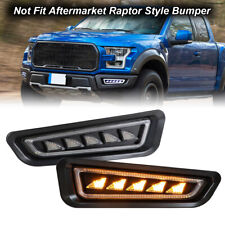 For 2017-2021 Ford F-150 Raptor Fog Lights Led Sequential Amber Turn Signal