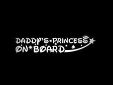 Daddys Princess On Board Child Baby Girl Car Warning Stickers Decals