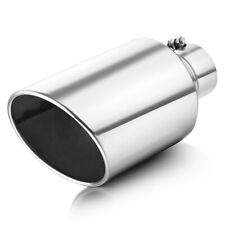 Inlet 4 Outlet 8 - 15 Long Stainless Steel Rolled Edge Exhaust Tip Diesel