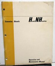 1967 Cummins H Nh Series Diesel Engines Operation Maintenance Owners Manual
