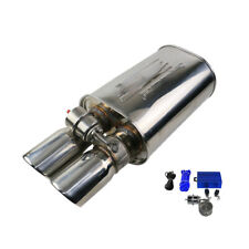 2.5 Id 3 Od Adjust The Sound Muffler W Exhaust Valve 8.56 Dual Outlet 1x