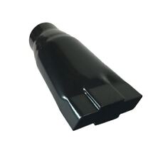 Exhaust Tip 4.75 Outlet 9.00 Long 2.50 Inlet Chevy Black Bowtie Stainless Wes