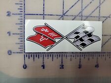 Vintage Updated Chevy Cross Flags Sticker Decal 4 Winner