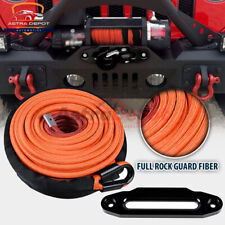 95 X 38 Orange 22000lb Synthetic Winch Rope Towing Black 10 Hawse Fairlead