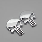 2x Car Body Chrome The Punisher Logo Badge 3d Metal Fender Trunk Emblem Sticker