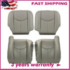 Front Leather Seat Cover Gray For 2003 2004 2005 2006 Chevy Silverado Gmc Sierra