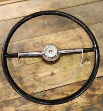Original 1954 Ford Crestline Customline Black Steering Wheel Horn Ring Oem 54