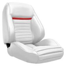 1969 Mustang Mach 1 Interior Touring Ii Front Bucket Seats White W Red Stripe