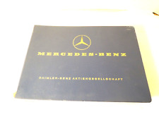 Mercedes Benz Type 220 S Spare Parts List Edition D 1960 Catalog 966 Pp.
