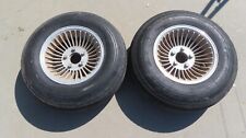 Set Of 2 Vintage Chevrolet Western Turbine Wheels 14x7 With Classic Rim Lug Nuts