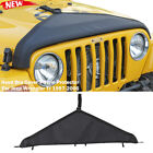 Front Hood Bra Cover T-style Protector Decor For Jeep Wrangler Tj 1997-06 Black