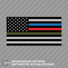 Thin Blue Line Police Firefighter Military Flag Sticker Decal Vinyl American