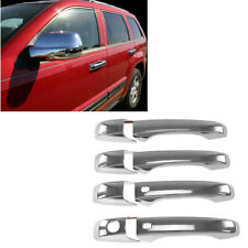 For 11-19 Jeep Grand Cherokee Full Chrome Mirror Covers 4 Dr Handle Cover Wkh