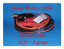 16 Ft 8 Gauge Booster Cable Emergency Car Battery Jumper For All 4 6 8 Cyl
