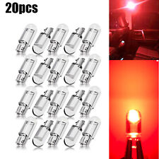 20pcs Red Led T10 168 194 W5w Car Trunk Interior Map License Plate Light Bulb