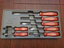 Snap On Tools 7 Piece 100 Year Anniversary Red Pearl Screwdriver Set