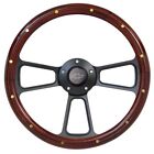 14 Mahogany Wood Steering Wheel W Black Chevy Horn For Any Chevy Car Or Truck