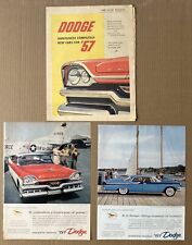 Dodge 1957 Advertisements Lot Of 3